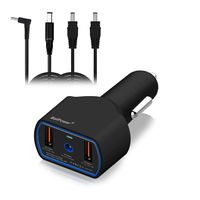 BatPower CCH2 UL Listed 120W 90W Laptop Car Charger Power Supply Adapter for HP Pavilion Envy Spectre X360 Split Slatebook Chromebook Streambook EliteBook USB QC 3.0 Fast Charge Tablet Smartphone