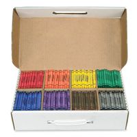 Prang Crayons Master Pack, Standard Size, 8 Assorted Colors, 800 Count (32350)