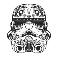 Stormtrooper Sugar Skull OriginalStickers0744 Set Of Two (2x) Stickers , Laptop , Ipad , Car , Truck , Size 4 inches on Longer Side