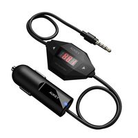 AUKEY FM Transmitter, Radio Adapter Car Kit with USB Car Charger, Compatible with Smartphones