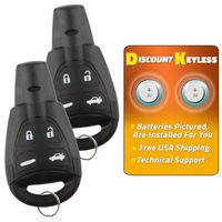 Discount Keyless Remote Entry Replacement Car Key Fob For Saab 9-3 9-5 LTQSAAM433TX (2 Pack)