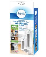 Febreze Replacement Dual Action Filter 2-Pack FRF102B with Odor Reducing Carbon Pre-Filter