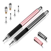 Capacitive Stylus Pen-Dinines Fine Point Stylus Touch Screen Pens for All Capacitive Cell Phones, Tablets, Laptops Bundle with 6 Replacement Tips (2 Pcs, Black/Rose Gold)