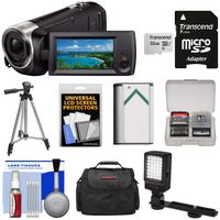 Sony Handycam HDR-CX440 8GB Wi-Fi 1080p HD Video Camera Camcorder with 32GB Card + Case + LED Light + Battery + Tripod + Kit