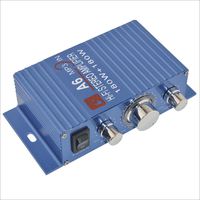 A6 Portable Dual Channel Surround Sound Hi-Fi Stereo Amplifier for Car/Motorcycle-Blue 180W