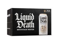Liquid Death Mountain Water, 16 oz Tallboys (12-Pack)