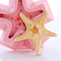 Nobby Starfish Silicone Mold Food Safe Fondant, Chocolate, Candy, Resin, Polymer Clay, Soap, Wax and Epoxy. Finished star fish measures: 2 & 9/16ths inch tip to tip in diameter x 9/16ths inch thick