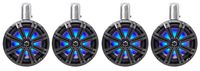 (4) KICKER 45KMTC8 8" 1200 Watt Marine Wakeboard Tower Speakers w/LED's KMTC8