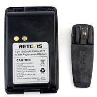 Retevis 2 Way Radio Battery with Belt Clip Ni-MH 1500mAh 7.2V Rechargeable Battery for Motorola PMNN4071AR Mag One BPR40 A8 Walkie Talkies(1 Pack)