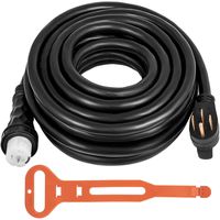 Mophorn 50Ft 50 Amp Generator Extension Cord STW 6/3 + 8/1 Generator Cord 125V 250V UL Listed Generator Power Cord N14-50P & SS2-50R & CS6364 Twist Lock Connectors