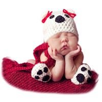 Polar Bear Newborn Crochet Suit Halloween Costume Baby Photography Props White