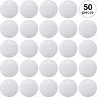 Stamping Blank Tags, 1 Inch Round with Hole Aluminum 0.06 Inch Thickness Blanks Tags (50 Pieces)