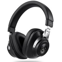 Active Noise Cancelling Headphones with Inline Microphone and Carrying Case for Travel, Over-Ear, Wired/Wireless