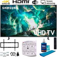 Samsung UN49RU8000 49" RU8000 LED Smart 4K UHD TV (2019) w/Deco Mount Slim Flat Wall Mount Ultimate Bundle, Screen Cleaner (Large Bottle) and SurgePro 6-Outlet Surge Adapter w/Night Light