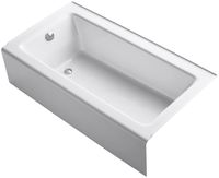 KOHLER K-875-0 Bellwether Bath with Integral Apron and Left-hand Drain, White