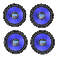Pyle 12 Inch 1200 Watt DVC Blue Power Car Audio Subwoofer (4 Pack) | PL1290BL