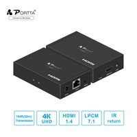 Portta 4K HDMI Extender 50m HDMI Ethernet Network Extender over Single RJ45 CAT5e CAT6 Cable Supports Ultra HD 3D 4K HDCP 1.4 for DVD-Blu-ray HDTV Set-Top-Box and More