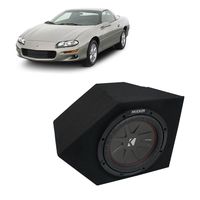 Compatible with 1993-2002 Chevy Camaro Coupe Passenger Side 10" Kicker CompR CWR10 Sub Box Enclosure - Final 2 Ohm