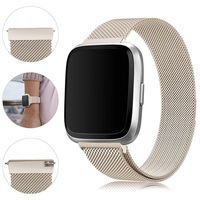 Find-MyWay Compatible with Fitbit Versa Bands/Versa 2/Versa Lite Bands,Versa Accessories Wristband Stainless Steel Bracelet for Women Men Strap for Fitbit Versa/Lite/Special Edition