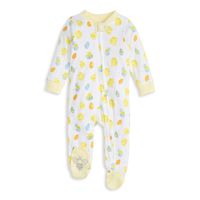 Burt's Bees Baby Baby Sleep & Play, Organic Pajamas, NB-9M One-Piece Zip Up Footed PJ Jumpsuit, Spring Chicks, 6-9 Months