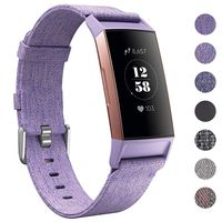 EZCO Compatible with Fitbit Charge 3 Bands, Woven Fabric Breathable Watch Strap Quick Release Replacement Wristband Accessories Man Woven Compatible with Charge 3 Fitness Smart Watch