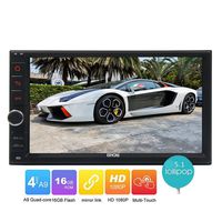 Eincar 16GB R0M Android 5.1 Lollipop HD Quad Core Double Din in Dash Car Radio Stereo Bluetooth GPS Navigation Car Player Support USB/SD OBD2 Mirror Link Steering Wheel Control 3G/4G Function Aux