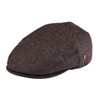 VOBOOM Men's Herringbone Flat Ivy Newsboy Hat Wool Blend Gatsby Cabbie Cap (Coffee, S)