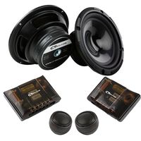 CT SOUNDS 6.5 Inch Car Audio Component Speakers Set - 2-Way Full Range, 1" Voice Coil, 19mm Silk-Dome Tweeter, 300W Peak Power, Rubber Surround Cone For Each Speaker - Strato 2-Way 6.5 Inch