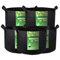 VIVOSUN 5-Pack 30 Gallons Heavy Duty Thickened Nonwoven Fabric Pots Grow Bags with Handles