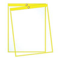 Job Ticket Holders - 9"x12" - Pack of 30 (Yellow) Top-Loading with Eyelet for Hanging