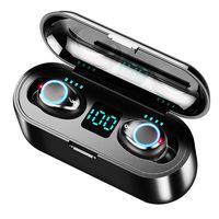 Leadway WX02 TWS Bluetooth Earbuds True Wireless Earbuds Wireless Earphones with Battery Case Stereo Sound Wireless Headphones (2-Black)