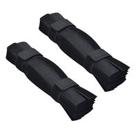 SAISN 50pcs Reusable Cable Ties Cord Fastening Cable Organizer Management 7 Inch (2 Pack, Black)