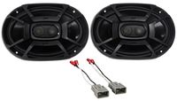 Rear Polk Audio Speaker Replacement Kit+Harness for 2003-2007 Honda Accord