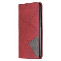 Lomogo Leather Wallet Case for Xiaomi Redmi Note 8 Pro with Stand Feature Card Holder Magnetic Closure, Shockproof Flip Case Cover for Xiaomi Redmi Note8 Pro - LOBFE160322 Red