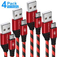 USB Type C Cable 4Pack 3.3ft, Smartilike USB A to C Fast Charger Nylon Braided Charging Cord Compatible for LG Stylo 4 G7 G6 V20 V30 ThinQ,Google Pixel 2,Samsung Galaxy S10 Note 9 8 S9 S8,Moto G6 Z X4