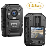 1296P HD Police Body Camera,128G Memory,CammPro Premium Portable Body Camera,Waterproof Body-Worn Camera with 2 Inch Display,Night Vision,GPS for Law Enforcement Recorder,Security Guards,Personal Use