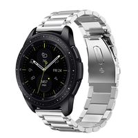 Fintie Band for Galaxy Watch 42mm/Galaxy Watch Active/Active2, 20mm Stainless Steel Metal Replacement Bracelet Strap Wrist Bands for Samsung Gear Sport/Gear S2 Classic Smartwatch, Silver