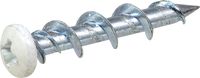 Hillman 42007 WALLDOG Screw & Anchor in One White Pan Head Phillips, 3/16" x 1-1/4", 20 Pieces