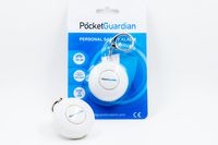 Pocket Guardian Personal Alarm Rape Whistle Attack Prevention Device with Flashlight (White)