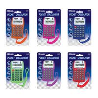 Bazic 8-Digit Pocket Size Calculator with Neck String (Case of 144)