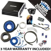 Kicker 43DXA2501 Car Audio Sub Amp DXA250.1 with Remote & 8 GA Amplifier Accessory Kit - 3 Year Warranty!
