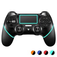PS4 Controller【Upgraded Version】 ORDA Wireless Gamepad for Playstation 4/Pro/Slim/PC(7/8/8.1/10) with Motion Motors and Audio Function, Mini LED Indicator, USB Cable and Anti-Slip - Berry Blue
