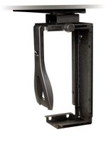 3M Under-desk Computer Tower CPU Holder, Width Adjust from 3.5" to 9.3", Height Adjust from 12.5" to 22.5" to Fit Most CPU's up to 50 lbs, 360⁰ Swivel, Steel Construction, 17" Track, Black, (CS200MB)