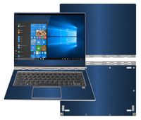 decalrus - Protective Decal for Lenovo Yoga 920 (13.9" Screen) Laptop Blue Texture Brushed Aluminum Skin case Cover wrap BAlenovoYoga920Blue