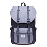 KAUKKO Laptop Outdoor Backpack Travel Hiking Camping Rucksack Casual College Daypack Fits 15" (Black Grey)
