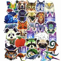 35-Pcs PVC Stickers Vinyl Animals Laptop Car Decals Waterproof Sunlight-Proof Durable for Cars Motorbikes Luggage Skateboard Decor