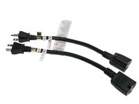 1 Ft Extension Cord - 2 Pack - Black 1 Foot 6-20P to 6-20R | 12 AWG | 5000 Watt | 20 Amp | 250 Volt - Electronics, Servers, Data - 3 prong, 12 gauge, w/ground,