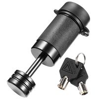 CZC AUTO Trailer Tongue Coupler Lock, Dia 1/4 Inch, 7/8 Inch Span Fits Latch-Type Coupler for Towing Boat Truck RV Car Trailer