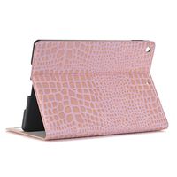 Pro 12.9 iPad 2017 Case and Cover, TechCode Folio Case Cover Stand Premium PU Leather Smart with Auto Sleep/Wake Feature Case Cover for iPad Pro 12.9 Inch 1st Gen 2015/ 2nd Gen 2017-Pink