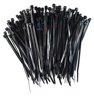 500 Nylon 4" inches Black Cable Zip Wire Ties You Get 5 Bags Of 100 New